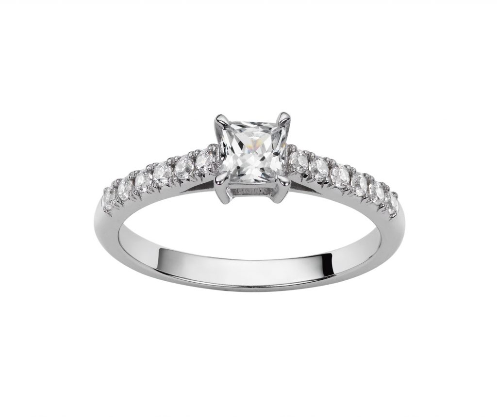 Bague Solitaire Diamants 0,90 Ct - Or 14k (585) Jaune - Taille 54 - Coupe Rond Et Princesse, Certifiée - Neuf